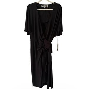 Vicky Tiel NWT Plus Size Black Wrap Dress